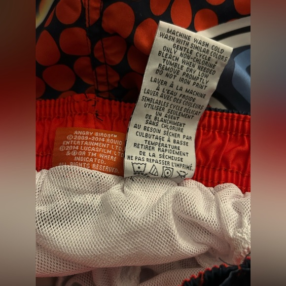 Angry Birds Star Wars Boys Swim Trunks 4/5 Like New Condition - Picture 5 of 8